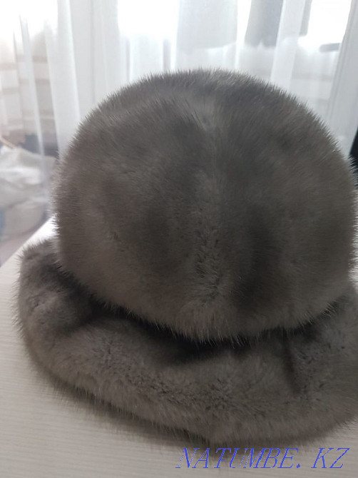 Fur hat blue mink Almaty - photo 1