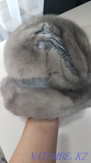 Fur hat blue mink Almaty - photo 3