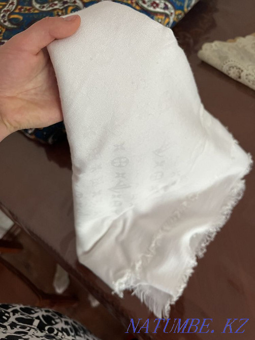 Шапка платок палантин шарф белый Петропавловск - изображение 5