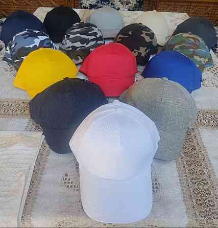 Кепки оптом / Бейсболки однотонные / Вышивка на кепках Almaty