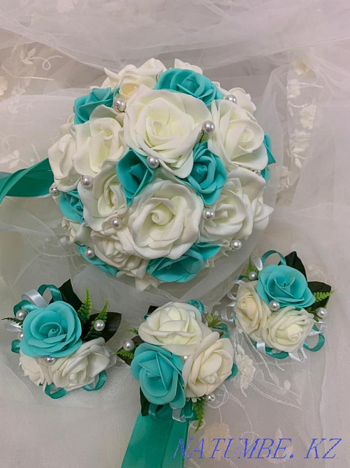 Wedding bouquet and boutonnieres Kostanay - photo 1