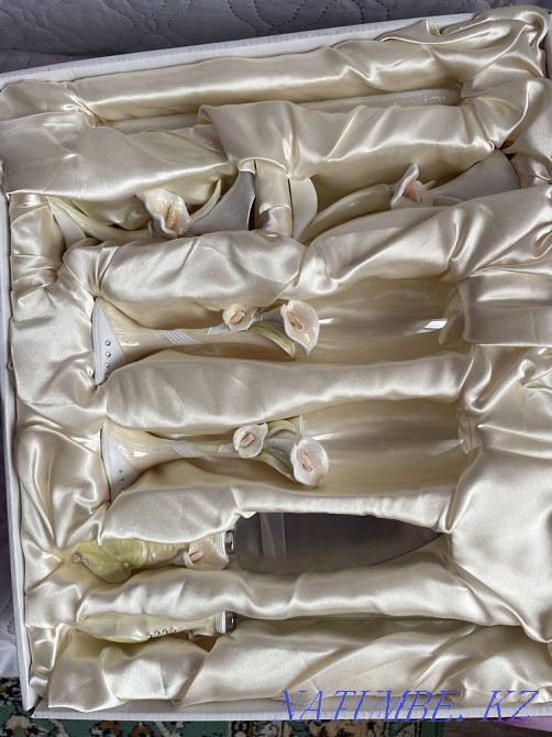 Wedding set new, wedding glasses, wedding glasses Almaty - photo 4