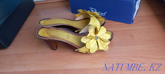 Shoes - sabo leather. Yellow color. Almaty - photo 2