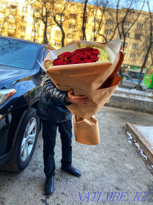 Букет в виде сердца Алматы - изображение 2