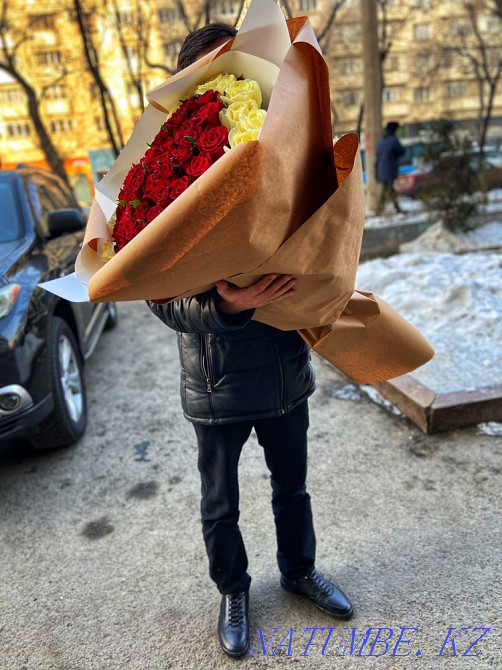 Букет в виде сердца Алматы - изображение 3