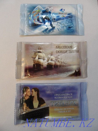 Wet wipes (1 pc) for weddings, events with custom design Almaty - photo 3