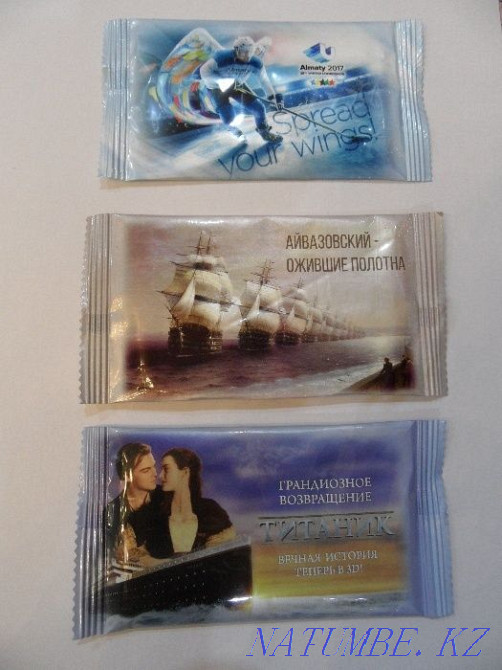 Wet wipes (1 pc) for weddings, events with custom design Almaty - photo 3