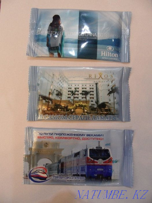 Wet wipes (1 pc) for weddings, events with custom design Almaty - photo 4