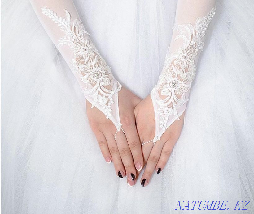 Продам свадебные перчатки в коллличестве 15 штук Павлодар - изображение 1