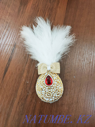 Brooch, hairpin with feathers Astana - photo 1