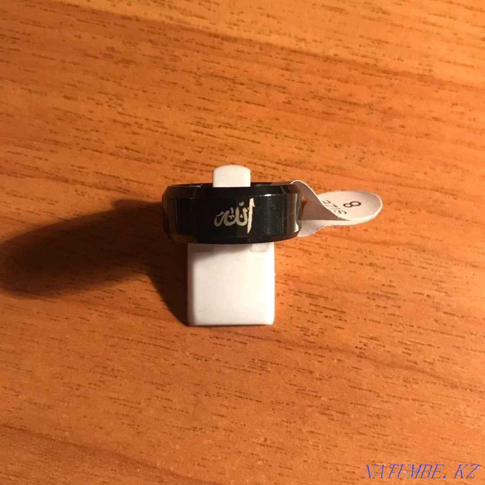 18 өлшемді Аллаһ жазуы бар ерлер сақинасы  отбасы  - изображение 1