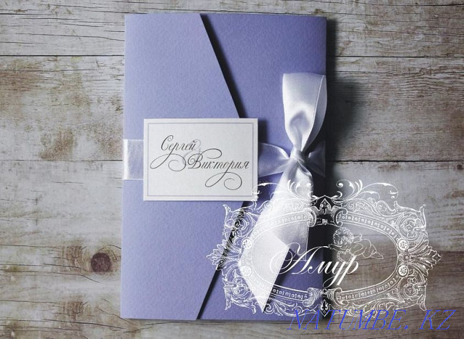 Wedding invitations from Italian paper from 270tg., to order. Karagandy - photo 1