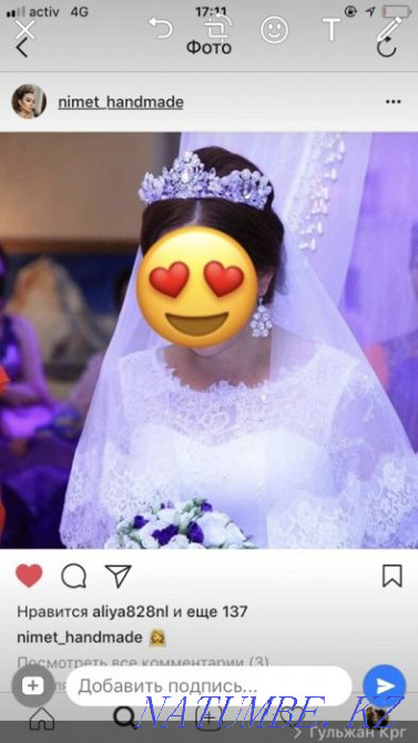 Selling a tiara with a handmade earring. Almaty - photo 2