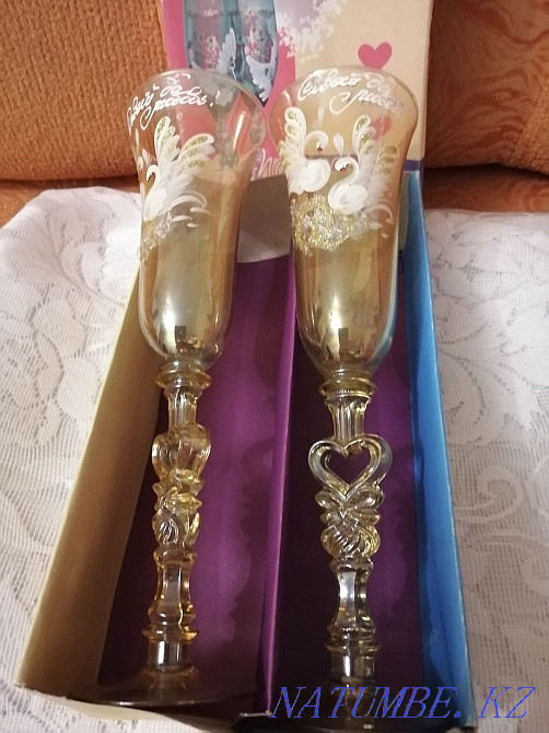 Wedding glasses, pair. mother-of-pearl gold Oral - photo 2
