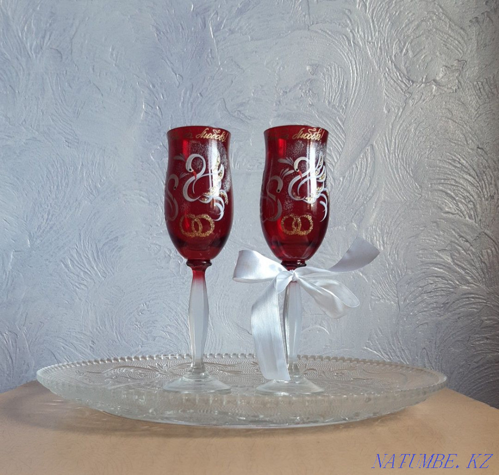 Бокалы свадебные в упаковке Тараз - изображение 1