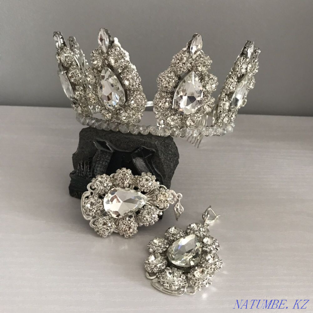 Продам корону и серьги ручной работы Астана - изображение 1