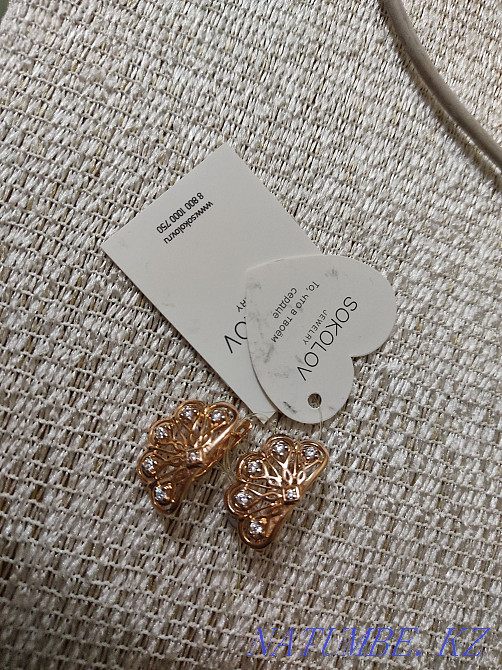 Earrings - silver with gilding "SOKOLOV". Taraz - photo 3