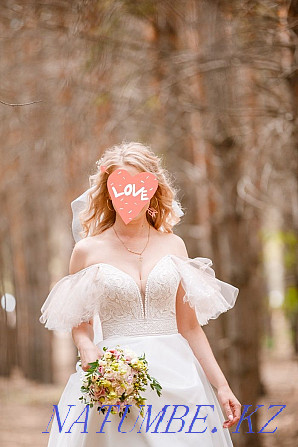 Свадебное платье с "крылышками" Караганда - изображение 1