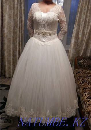 Продается свадебное платье цвет айвори 35 000 тенге Караганда - изображение 2
