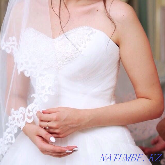 Срочно! Свадебное платье! эффект перьев Астана - изображение 4