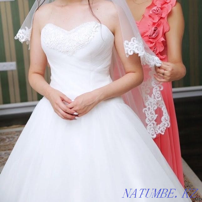 Срочно! Свадебное платье! эффект перьев Астана - изображение 3