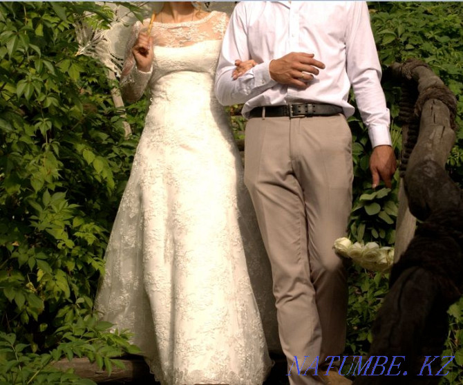 Свадебное платье 46 размер Алматы - изображение 2