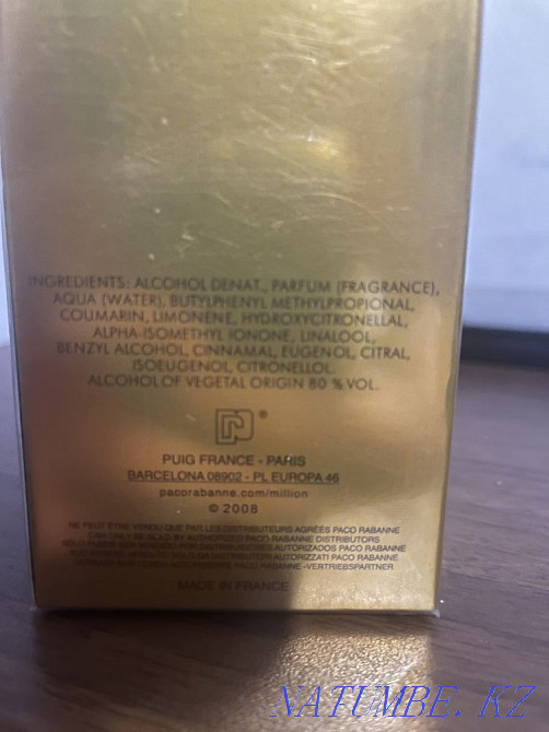 1 million Paco rabanne 100ml eau de toilette Almaty - photo 4