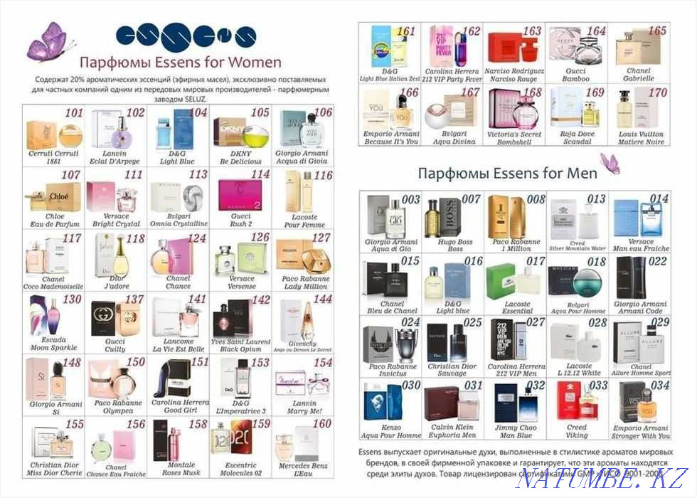 Духи из Европы Essens *скидки при выборе от 2-х и выше Алматы - изображение 3