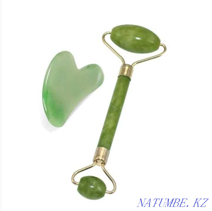 A set of Jade Gua Sha Scraper and Roller Facial Massager. Almaty - photo 5