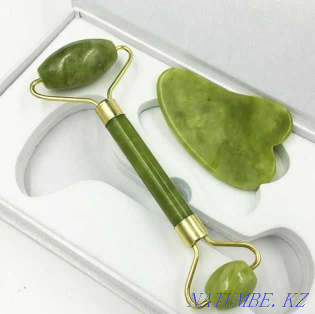 A set of Jade Gua Sha Scraper and Roller Facial Massager. Almaty - photo 4