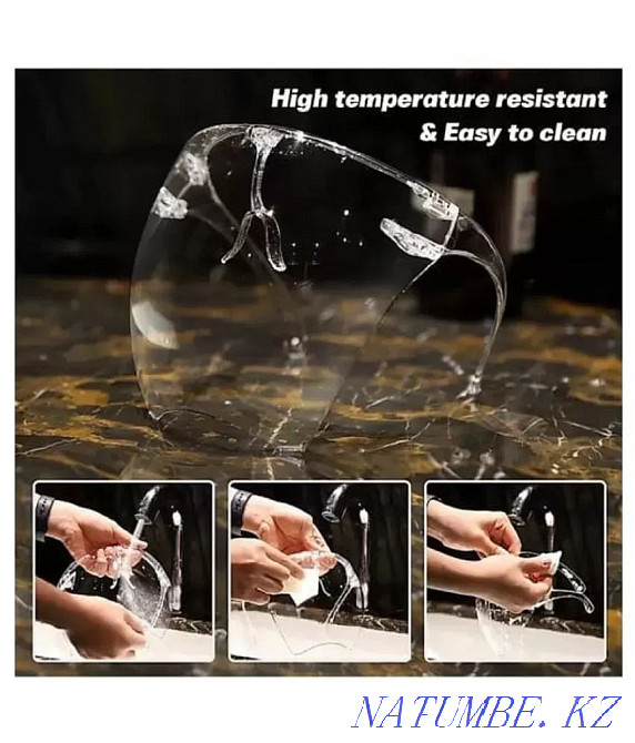 Защитная маска акриловый пластик не запотевает Алматы - изображение 1