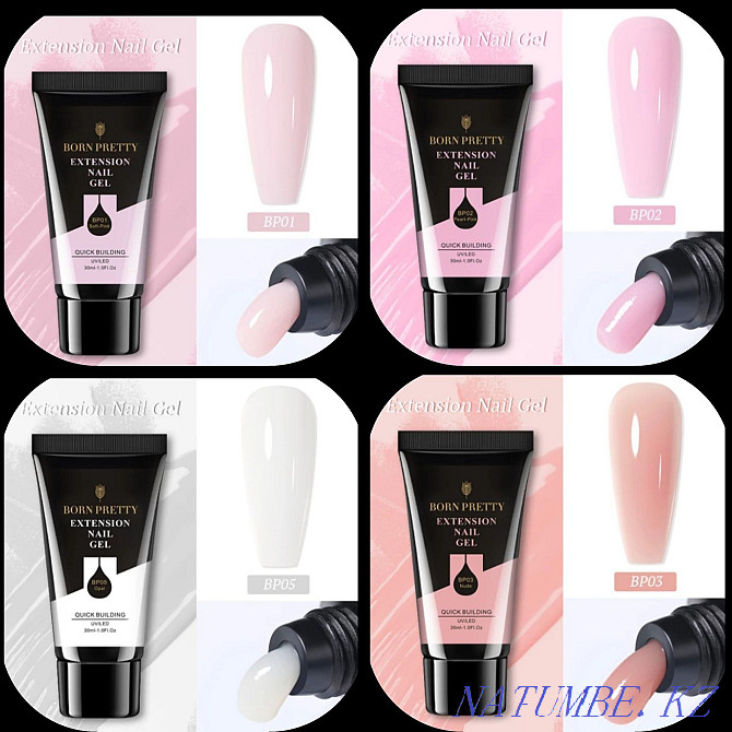 Gels BORN PRETTY for building and strengthening nails 30ml and 20ml Almaty - photo 3