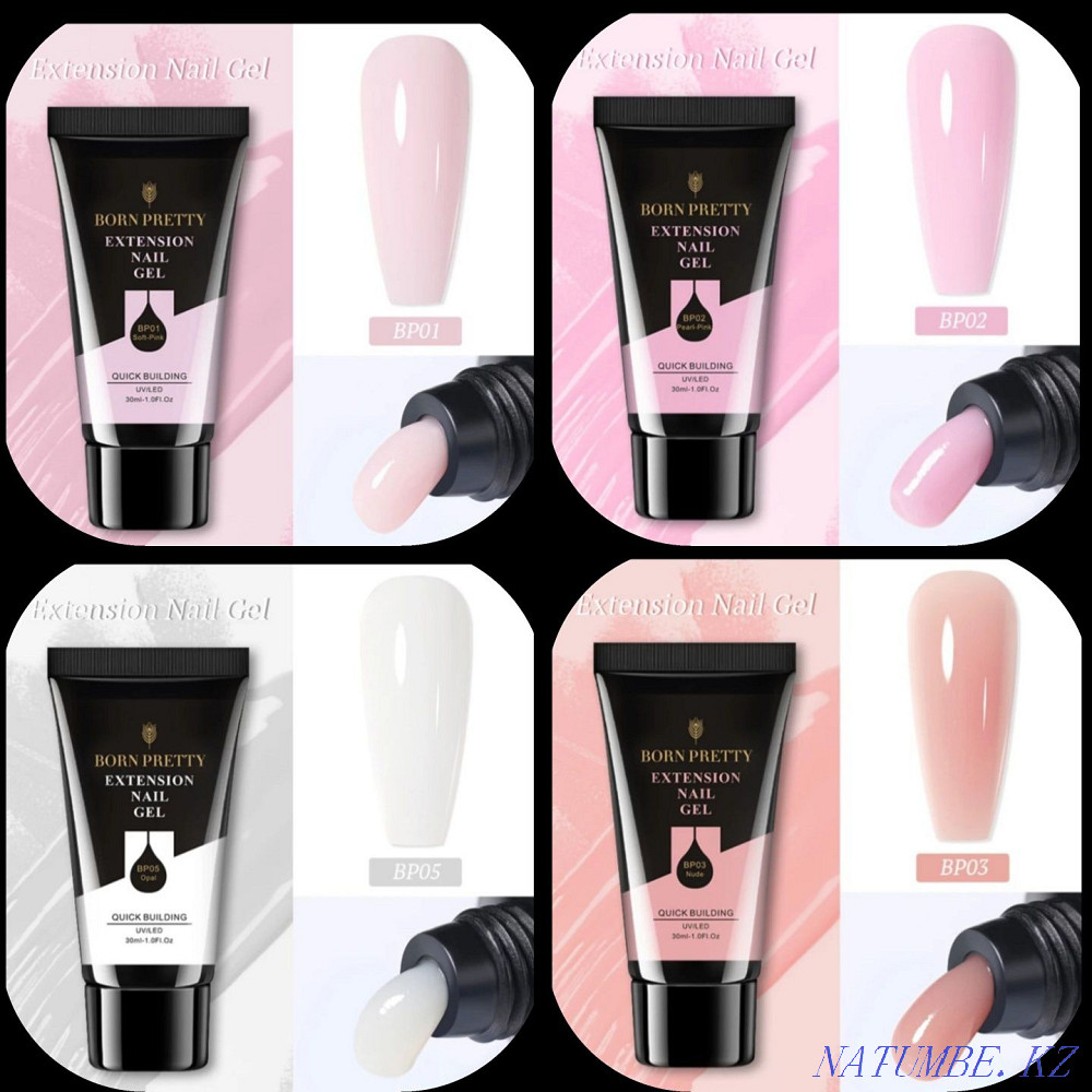 Gels BORN PRETTY for building and strengthening nails 30ml and 20ml Almaty - photo 3