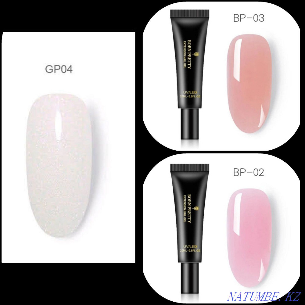 Gels BORN PRETTY for building and strengthening nails 30ml and 20ml Almaty - photo 2