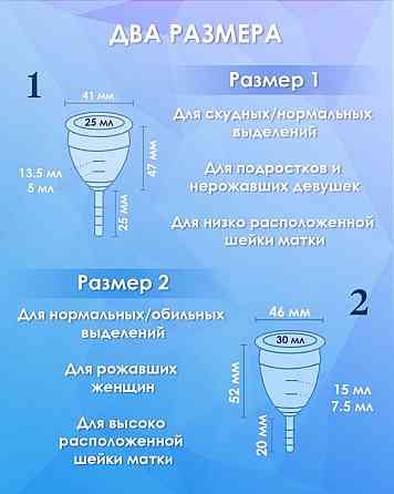 Менструальная чаша Lunette / средство интимной гигиены Алматы