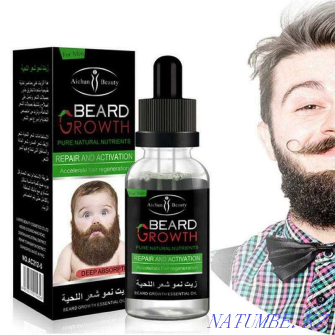 Oil-activator of beard and hair growth. Beard growth. Almaty - photo 3