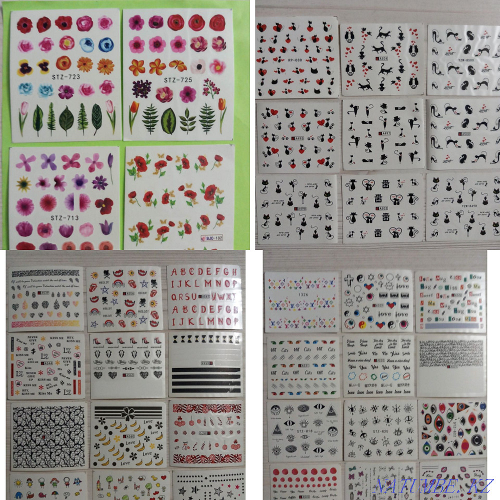 Nail design sliders large selection 30 tg pcs Karagandy - photo 1