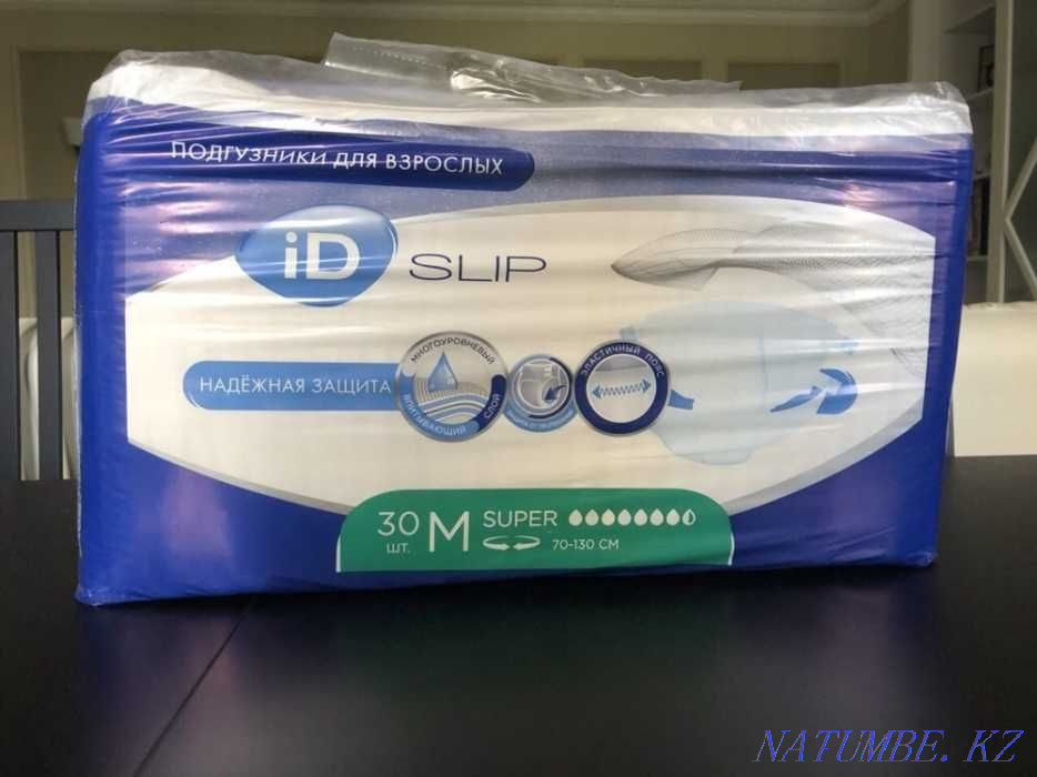 Ночные. пачки по 30 шт. памперсы взрослые, (пеленки непромокаемые ) Караганда - изображение 2