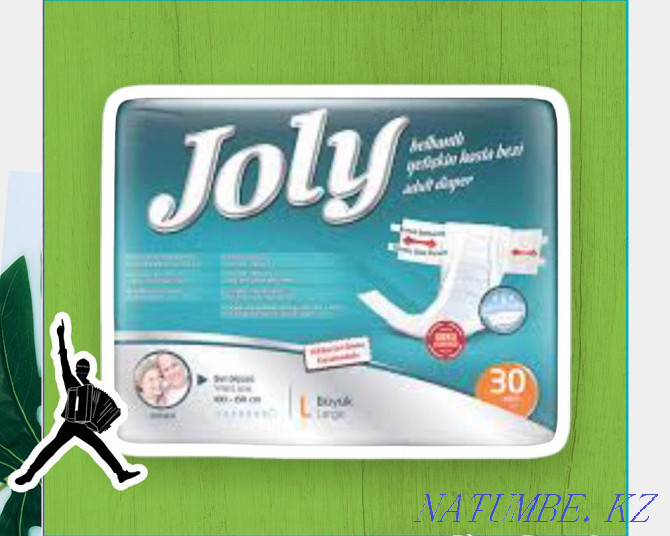 Adult diapers wholesale 3 size 30 pcs Joly (pampers) medium o Turkestan - photo 2