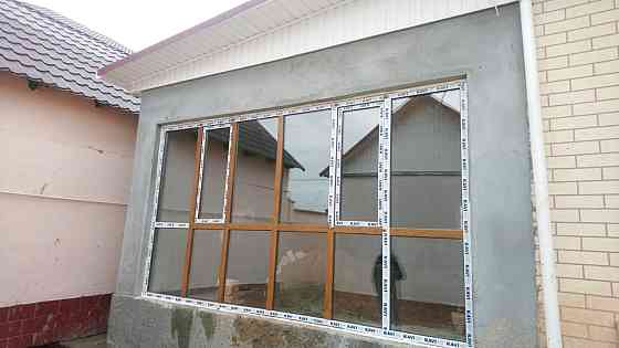 Пластиковые окна двери витражи, тёплая серия, фасад Shymkent