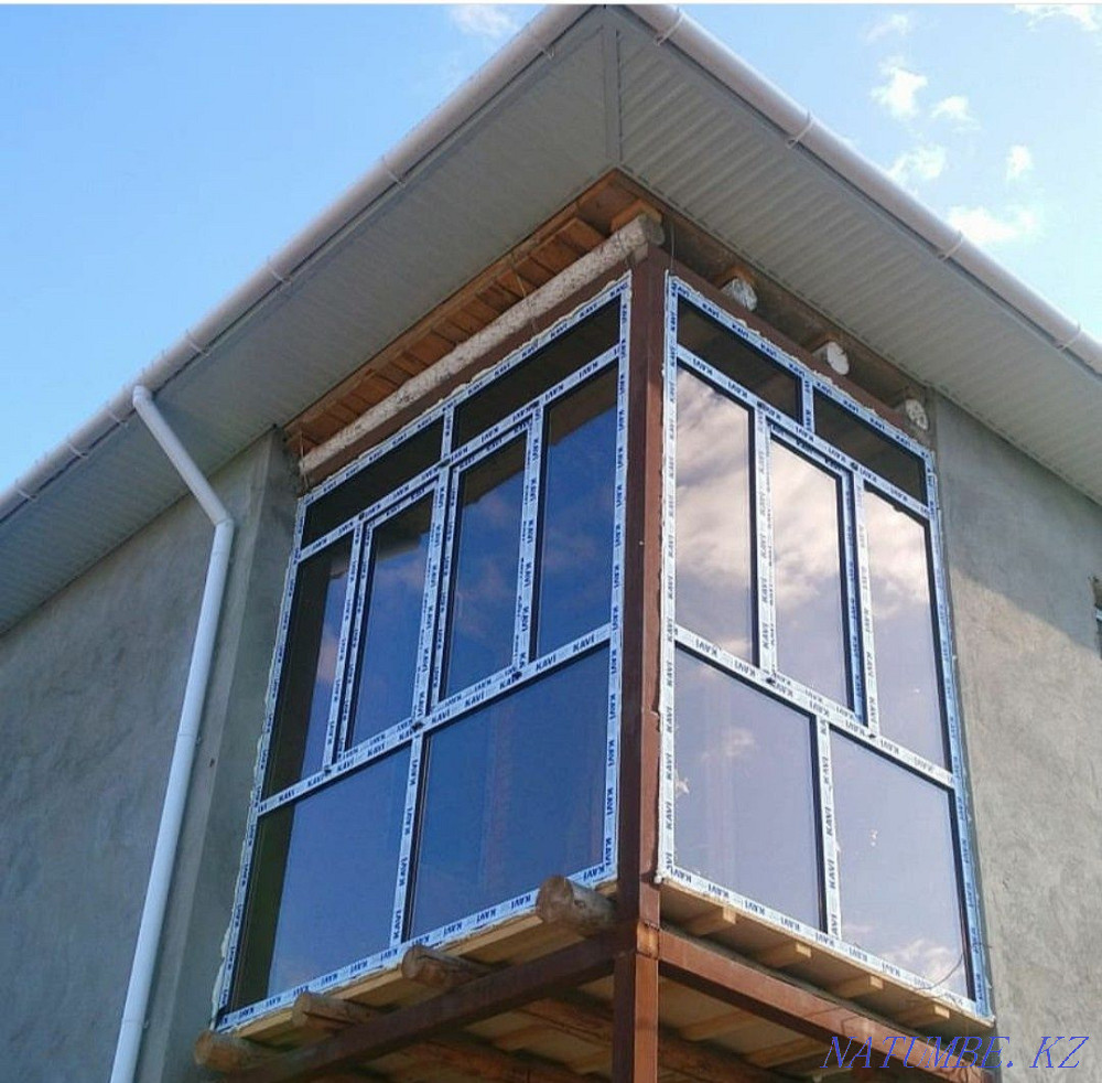 Пластикалық терезелер, витраждар, жылы сериялар, қасбеттер Шымкент - изображение 6