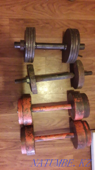 Продам супер гантелю пара 10000т по 14кг шт и 14кг шт пара 28кг гантел Темиртау - изображение 1