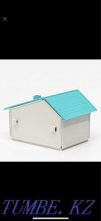 Домик для грызунов сборный "Нора" 18 х 13 х 10, белый с бирюзовой крыш Астана - изображение 2