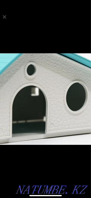 House for rodents prefabricated "Nora" 18 x 13 x 10, white with turquoise roofs Astana - photo 3