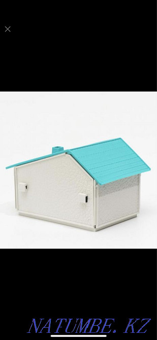 House for rodents prefabricated "Nora" 18 x 13 x 10, white with turquoise roofs Astana - photo 2