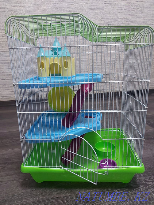 Продам 3 этажный замок для грызунов, клетку для хомяка Петропавловск - изображение 1