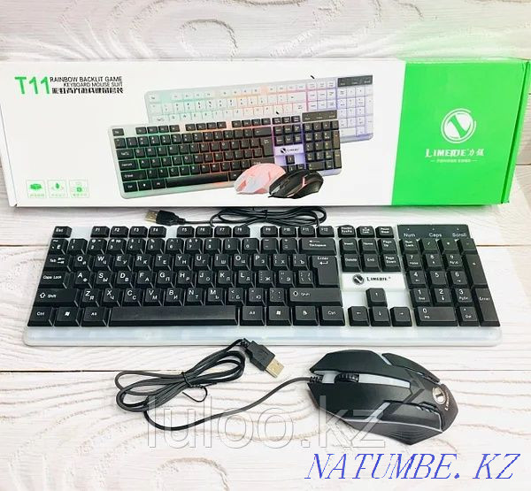 Клавиатура игровая "Limeide T11"в комплекте с мышкой. Алматы - изображение 1