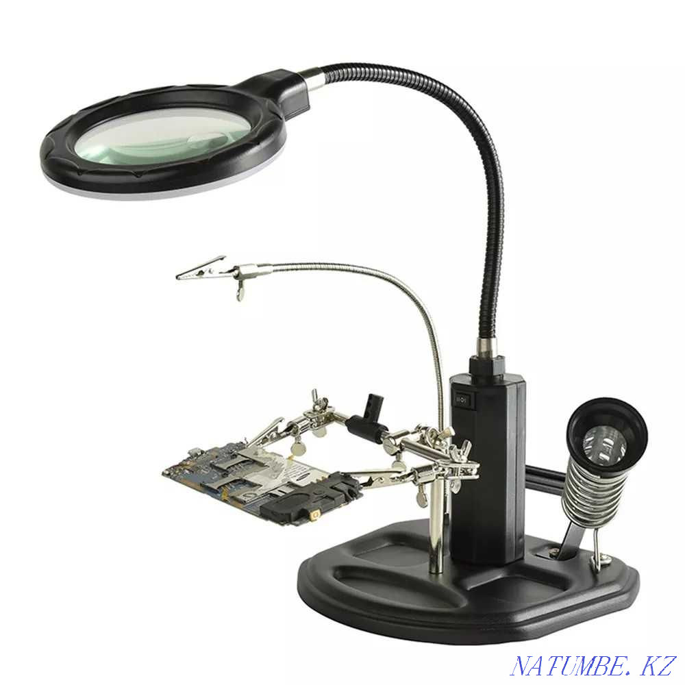 Tabletop bifocal magnifier 2.5x/4x-85mm third hand TE-802 Almaty - photo 3
