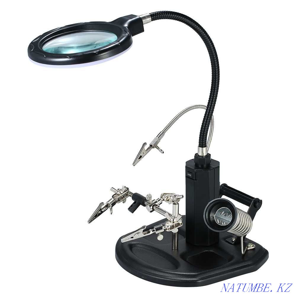 Tabletop bifocal magnifier 2.5x/4x-85mm third hand TE-802 Almaty - photo 1