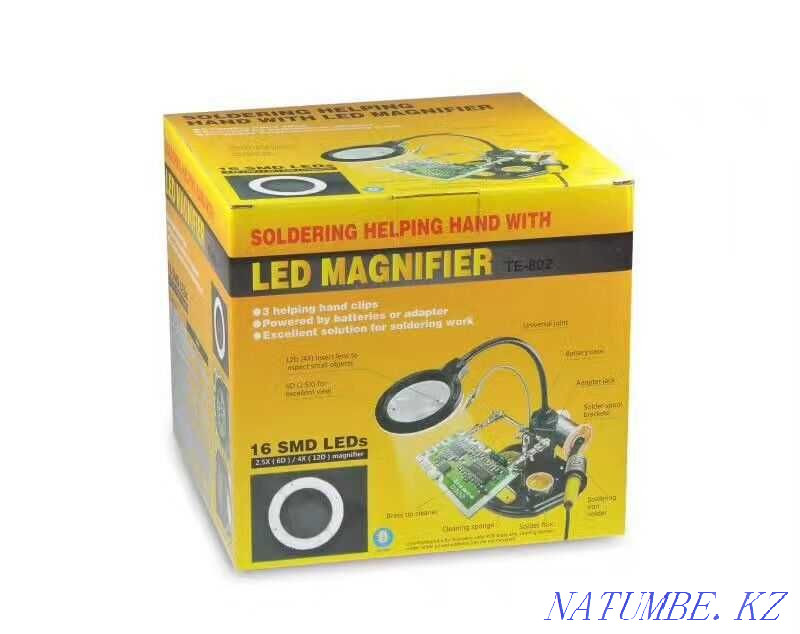Tabletop bifocal magnifier 2.5x/4x-85mm third hand TE-802 Almaty - photo 8